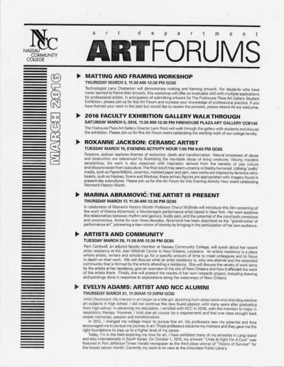 Evely Adams Art Forum 2
