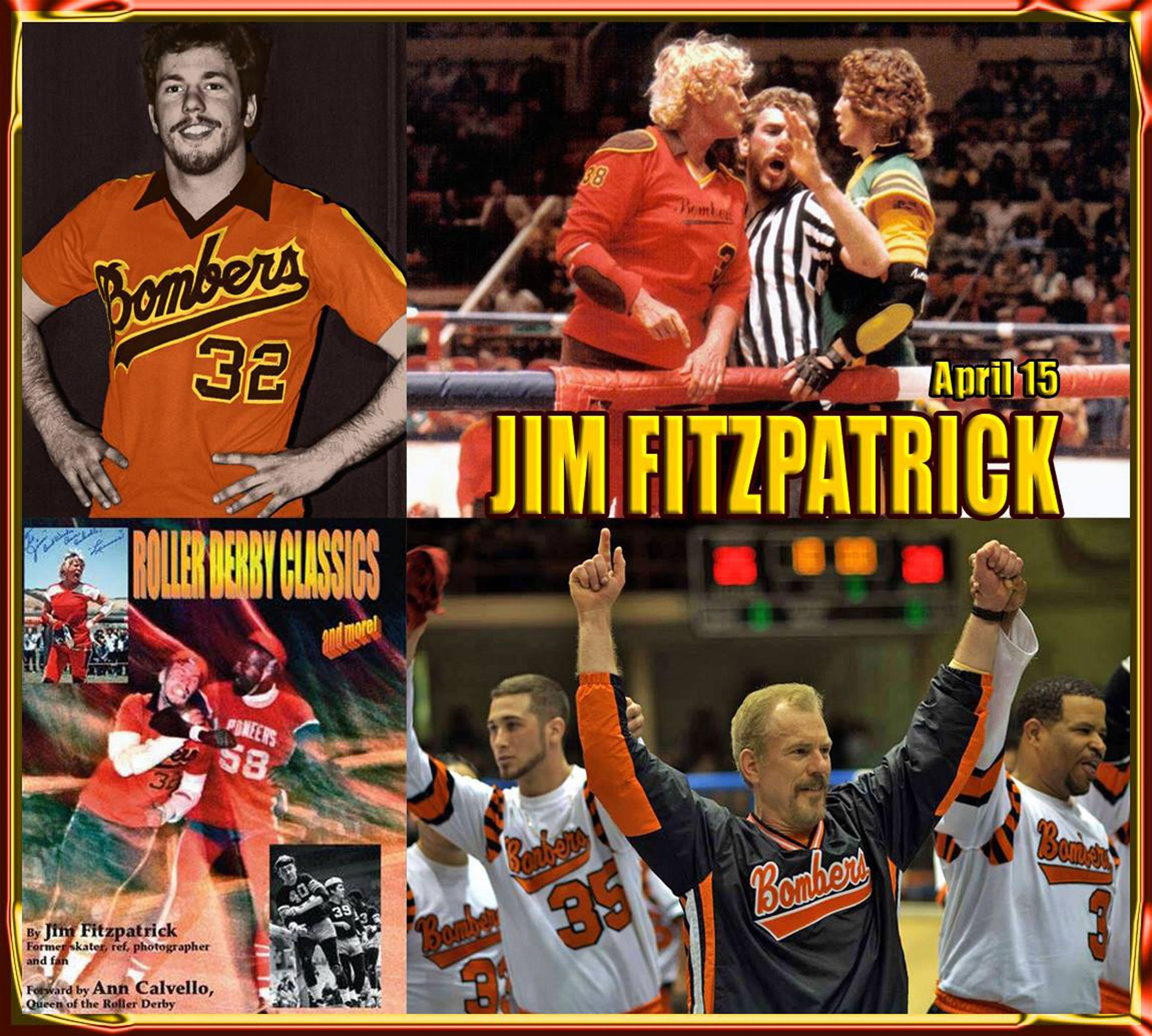 Jim Ffitzpatrick Roller Derby Collage
